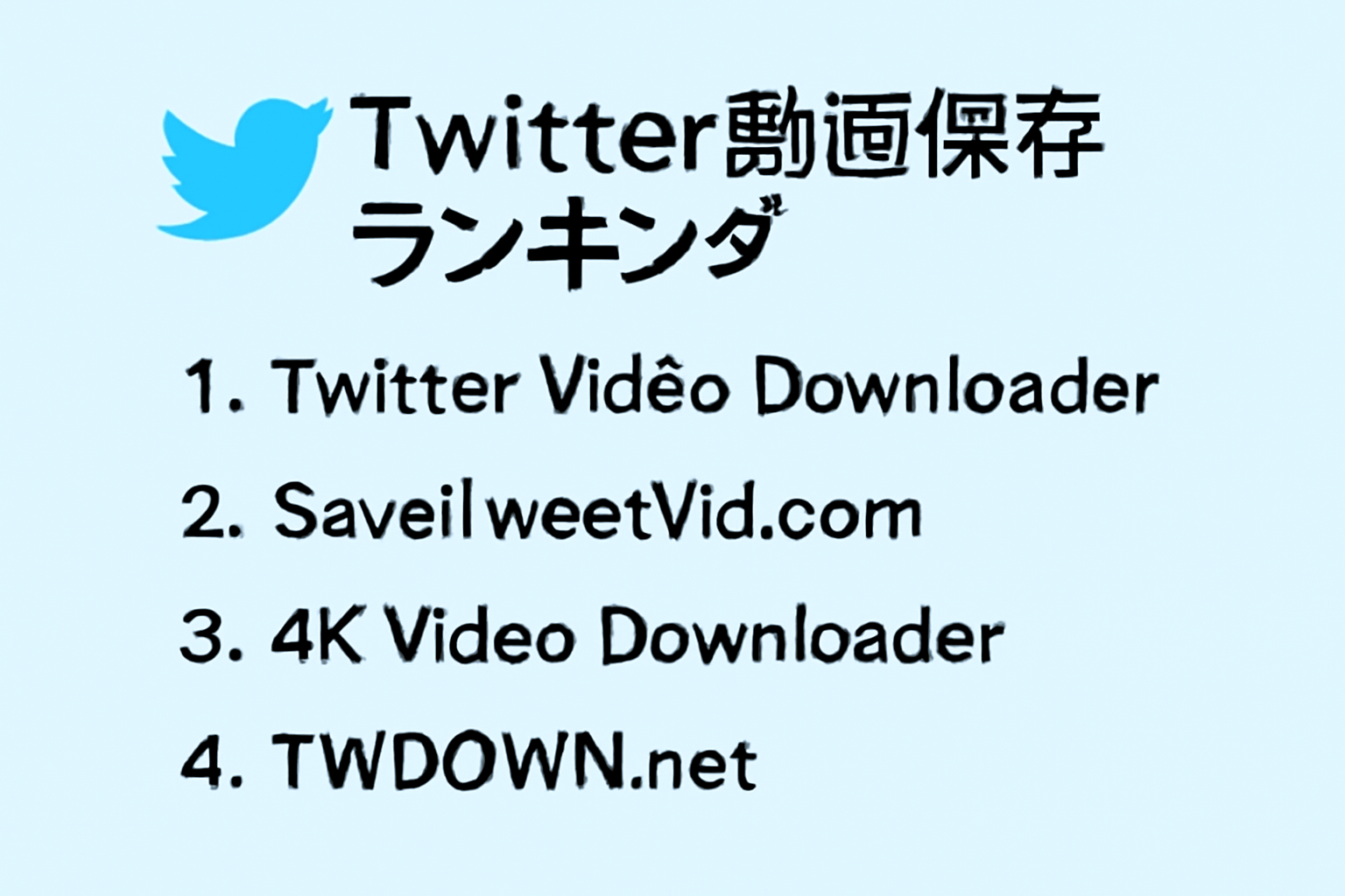Twitter動画保存ランキング